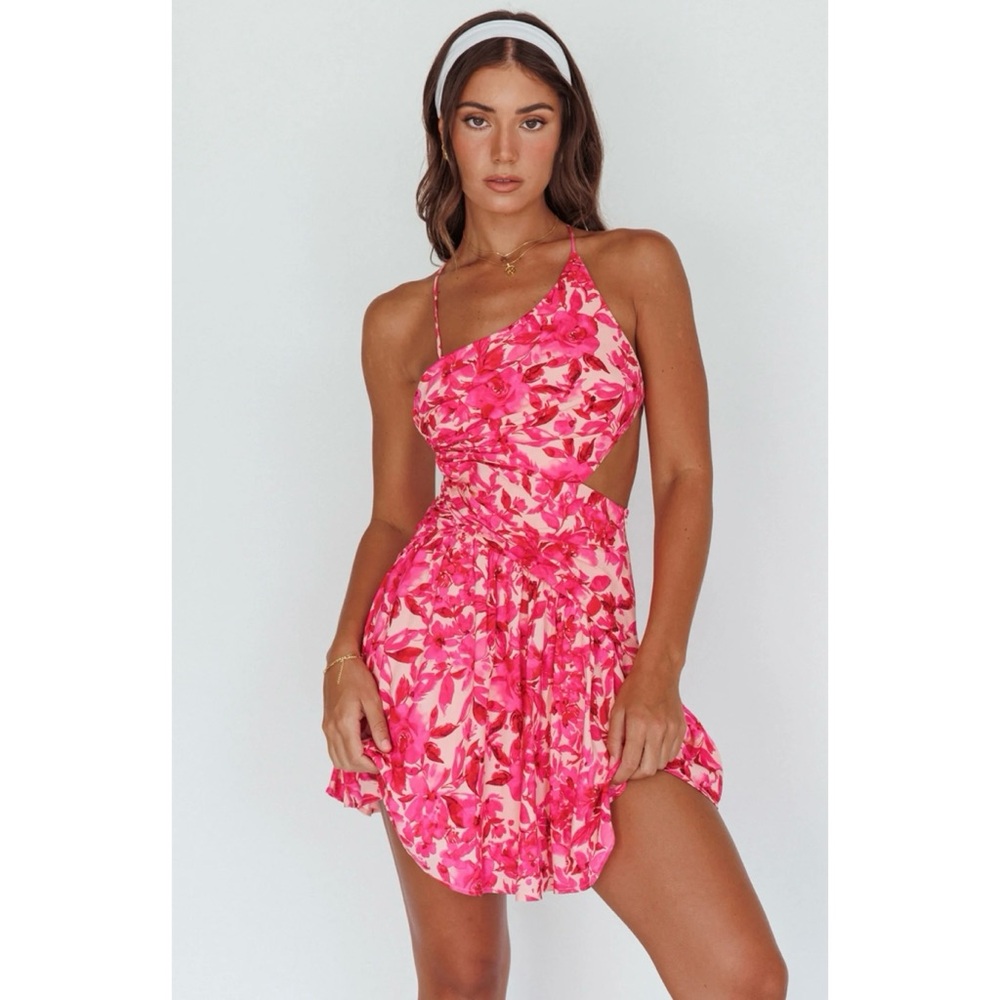 Selfie Leslie Pink Floral Dress
